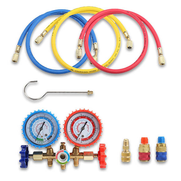 R22 R12 Commercial Refrigeration Repair Parts Manifold Pressure Gauge