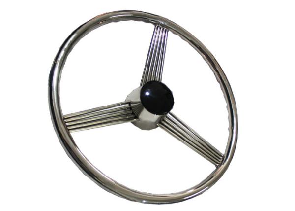 13.5 Boat Steering Wheel , Highly Polished Stainless Boat Steering Wheel