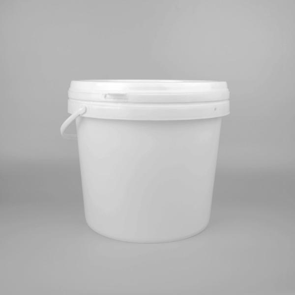 Balde de pintura de plástico branco à prova de vazamento de 2 kg
