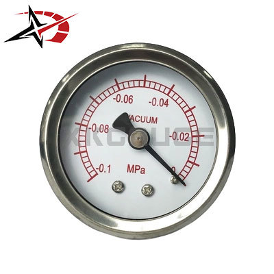 60mm All Stainless Steel Axial Vacuum Gauge -0.1MPa Back Mount Manometer