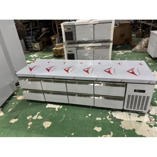 Commercial 8-Drawers Counter Table Under Counter Kitchen Workbench Refrigerator