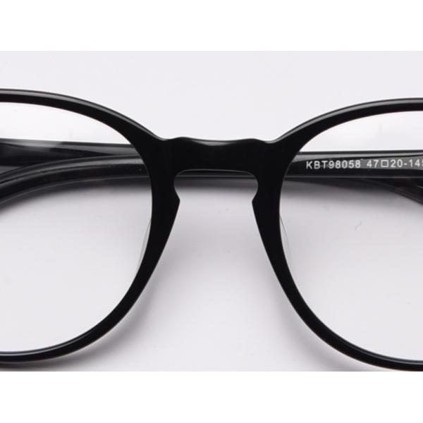 Male Acetate Frame Glasses Black SGS Spectacle Fashionable Optical Glasses