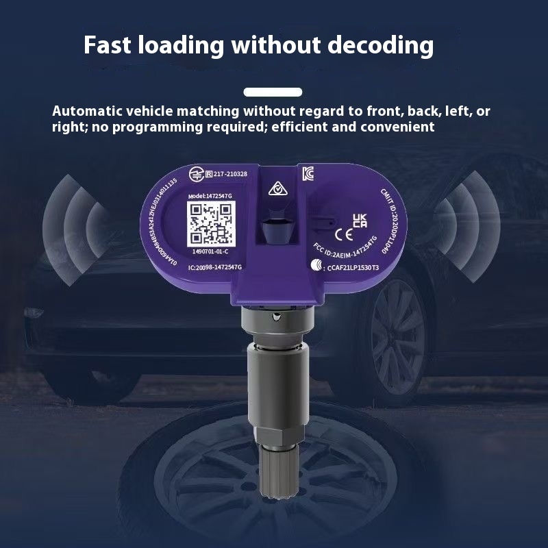 Tesla Model 3/Y/X New Blue Tire Pressure Sensor 2.4GHz High Quality ISO9001 Certified Automatically Matching Feature