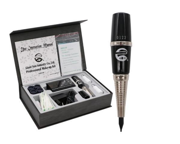 Black Temporary Permanent Makeup Tattoo Pen Stainless And Plastic Material