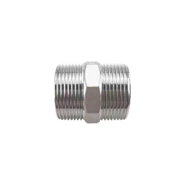 Stainless Steel 201 304 316 Casting Hexagon Nipple Double Ferrule Pipe Fittings 1/4''-4.0