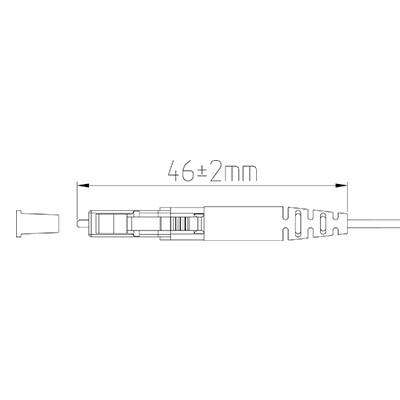 Professional LC SX 1.2mm Connector for Fiber Optic Cable Retention ≥ 70N