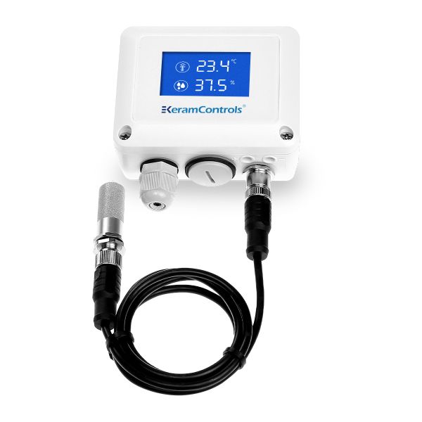 KTH600 Temperature and Humidity Transmitter with IP65/NEMA4 Protection, 4-20mA Output, and LCD Backlit Display