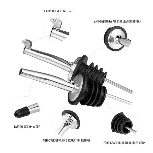 17 oz d'huile d'olive en verre et de vinaigre Cruet avec versants et entonnoir - Carafe d'huile d'olive Décanteur pour cuisine