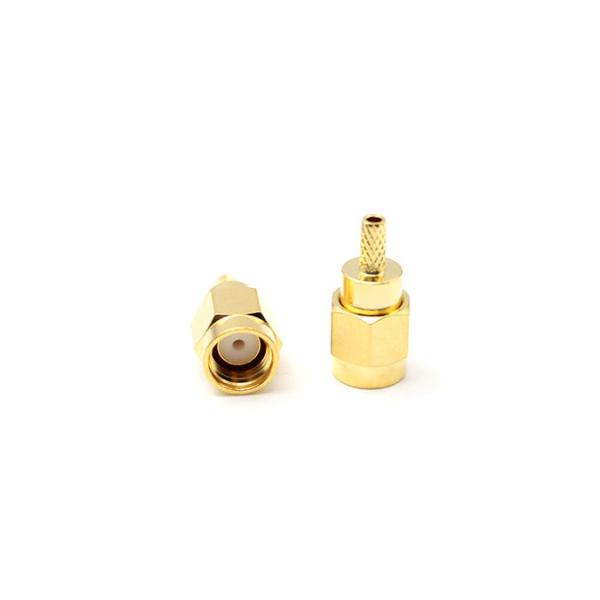 Reverse Polarity SMA Male Straight connector for RG174 cable crimp RPSMA-K3B