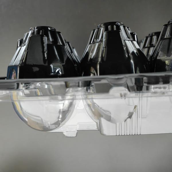 30 Hole Egg Carton Plastic Tray Customized With Egg Bottom And Lid Separated