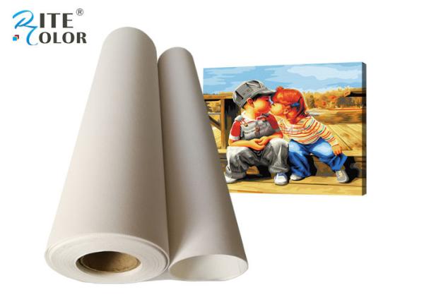 Ink Jet Matt Polyester Canvas Rolls 260gsm 300d * 600d Density For Printing