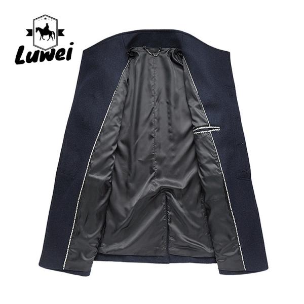 Large Lapel Médio Longo Caxemira Clássico Utilidade Homem Colarinho Slim Fit Overcoat Trench Fox Jacket Homem Coat