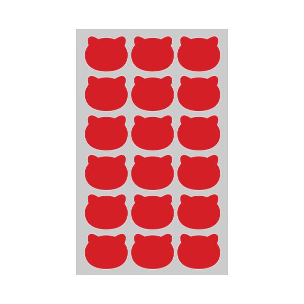 Red Little Cat Head Wedding Decoration Stickers Double-Sided Tape Spring Festival Couplets No Trace Acrylic Glue on Plastic Bags