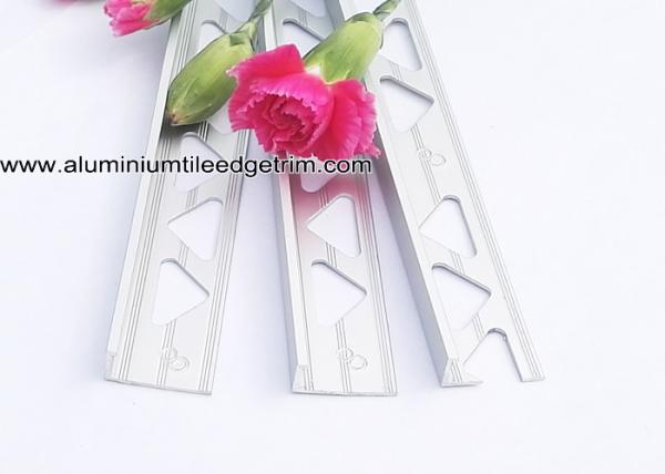 8mm 5/16'' Heavy Duty Metal L - Angle Tile Edging Trim Silver Matt