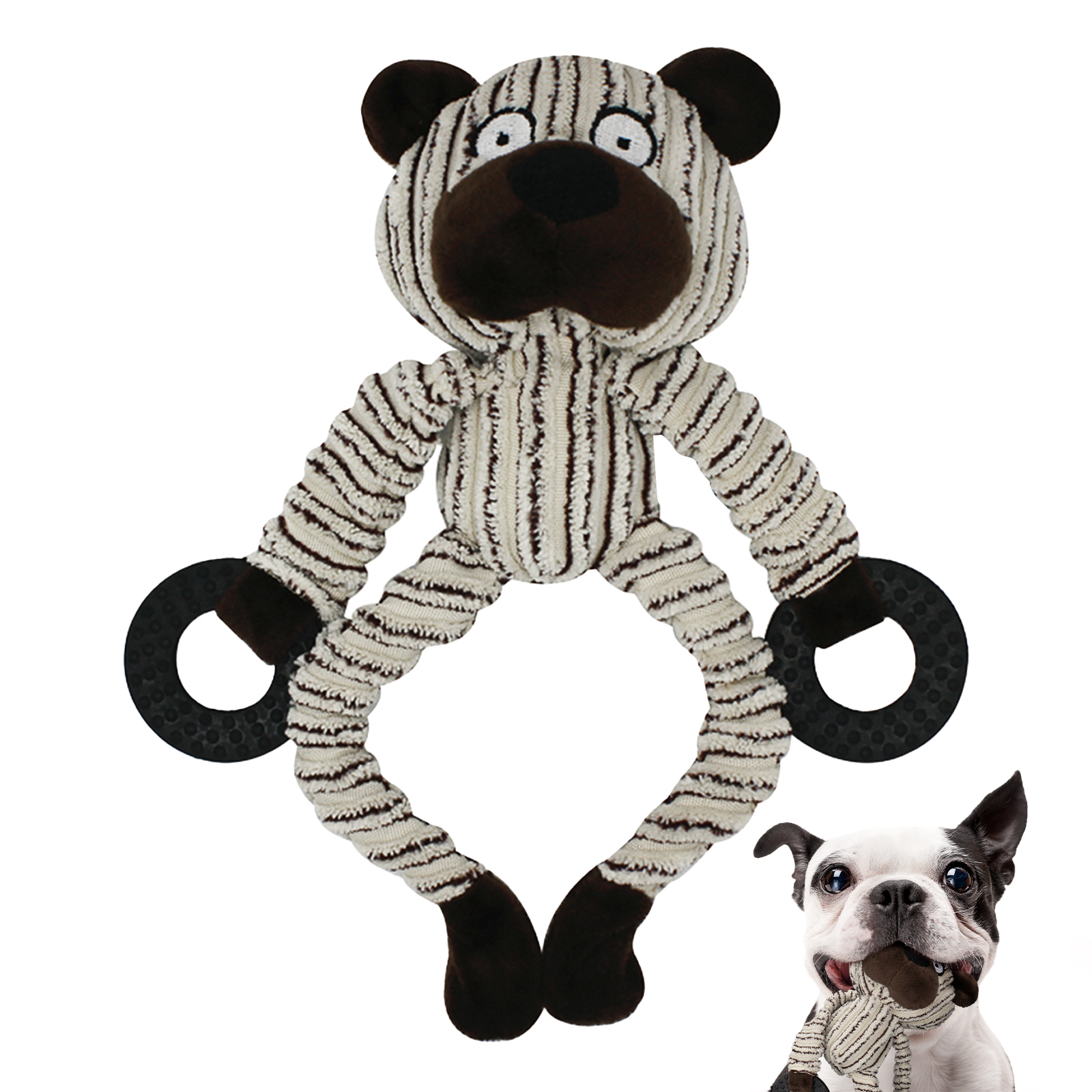 Eco-Friendly Squeaky Plush Dog Toy for Interactive Play