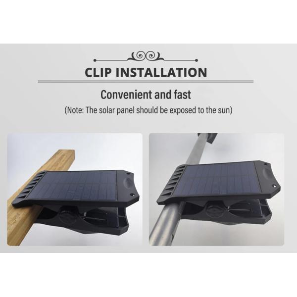 Solar LED Street Light Outdoor Clip-on Motion Sensing Light IP65 Waterproof Camping Light for Wall Fence Camping