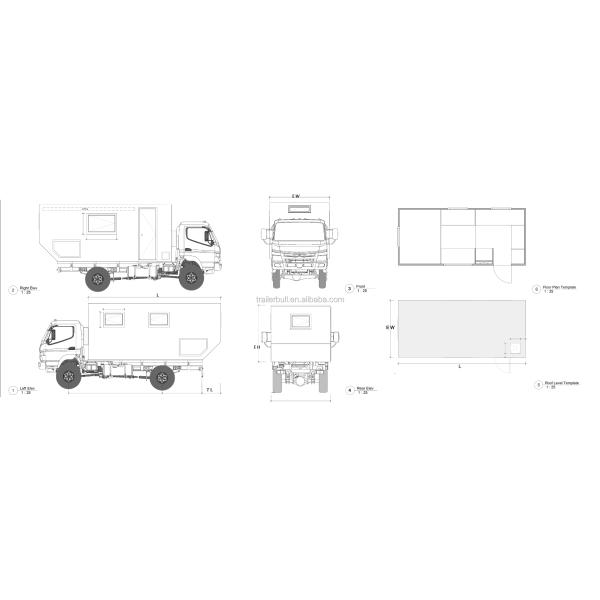 83.5mm Plywood Embedded FRP Sandwich Panel RV Truck Camper Box for Motorhome and More