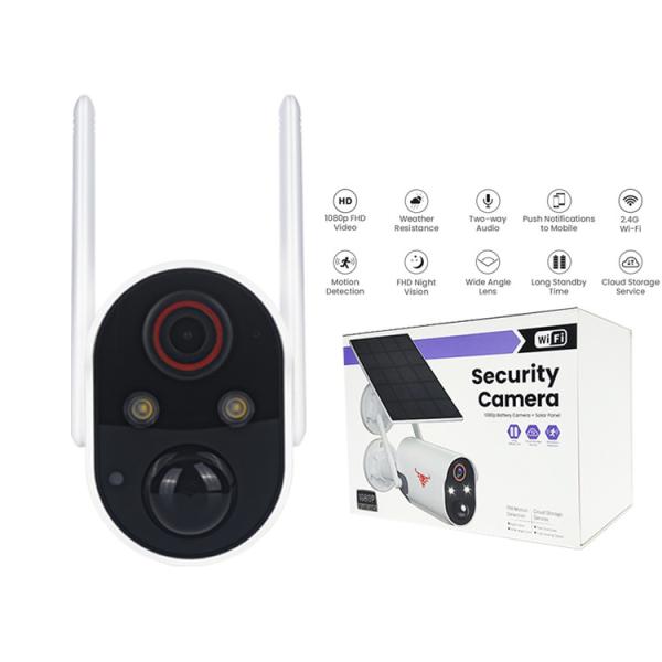 1080P Color Solar Wifi Camera Battery Powered With Night Vision OEM