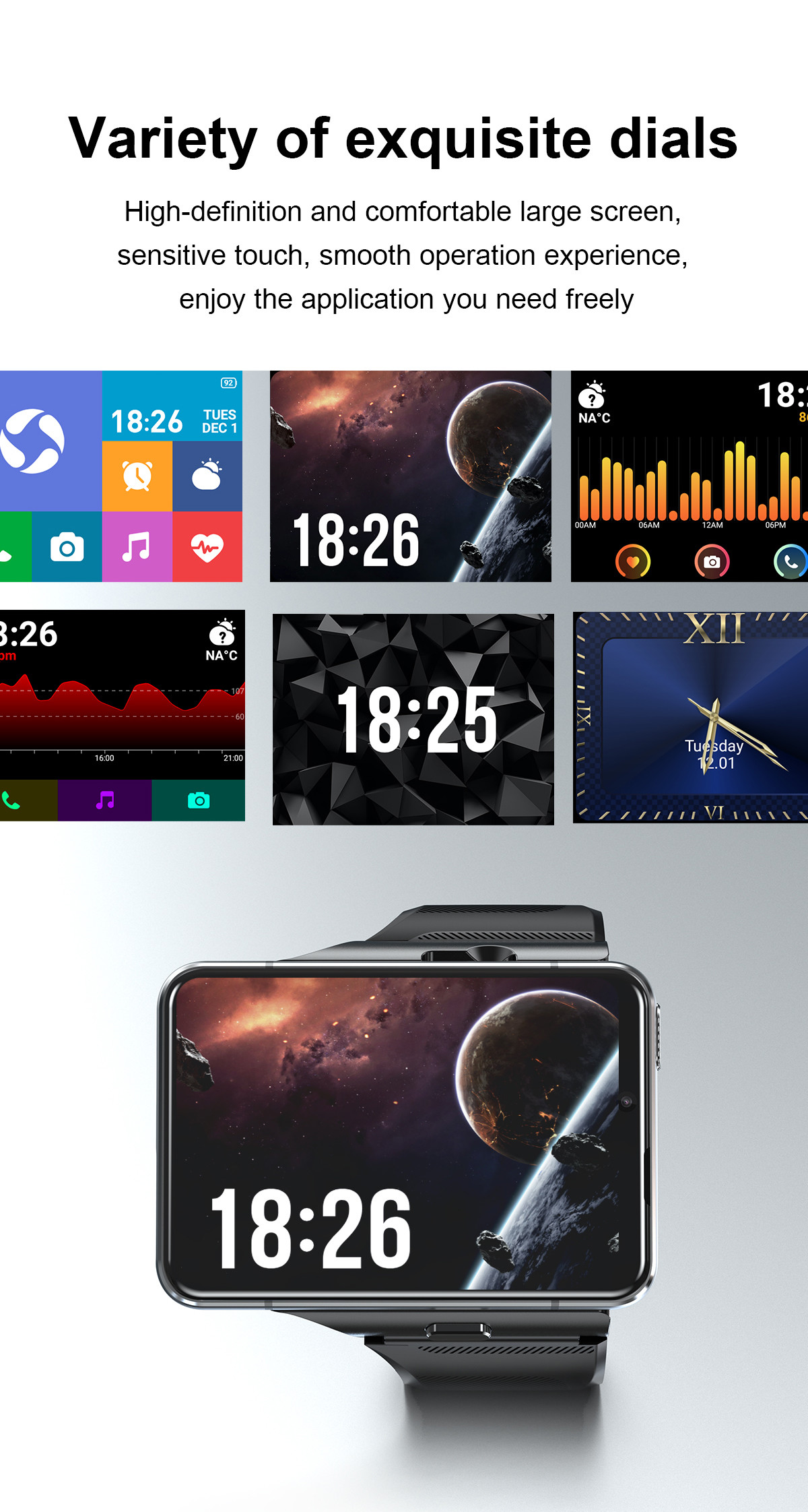 Smartwatch Bluetooth монитора тарифа сердца дозора MTK6761 4GB+64GB телефона запястья операционной системы андроида 9,0 дозора S999 4G умный для Androi