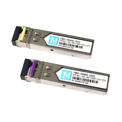 1.25G BIDI 120km 1490nm/1550nm LC Connector DDM WDM Simplex Optical Module SFP Transceiver for Smooth Network Performance