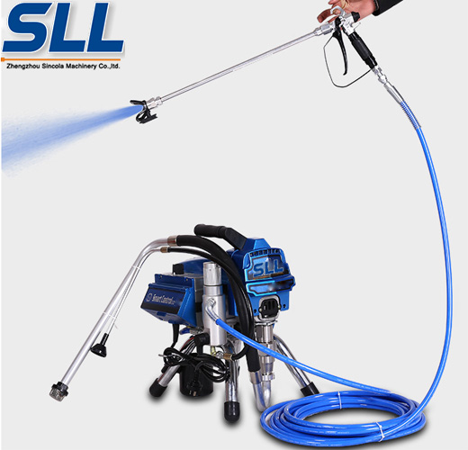 Electric Plaster Spray Gun / High Pressure Airless Cement Spray Machine