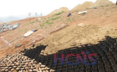 Estabilização de solo perfurada esticada de Geocell Mesh For Retaining Wall And da proteção da inclinação do HDPE