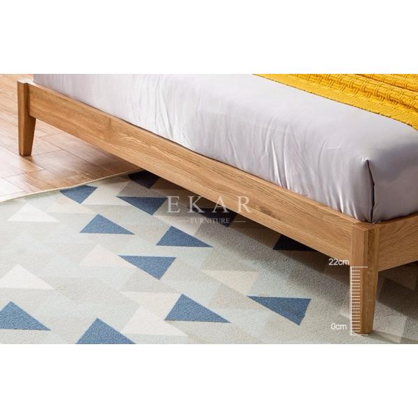 New Modern Design King Size Solid Wood Wooden Furniture Double Bed
