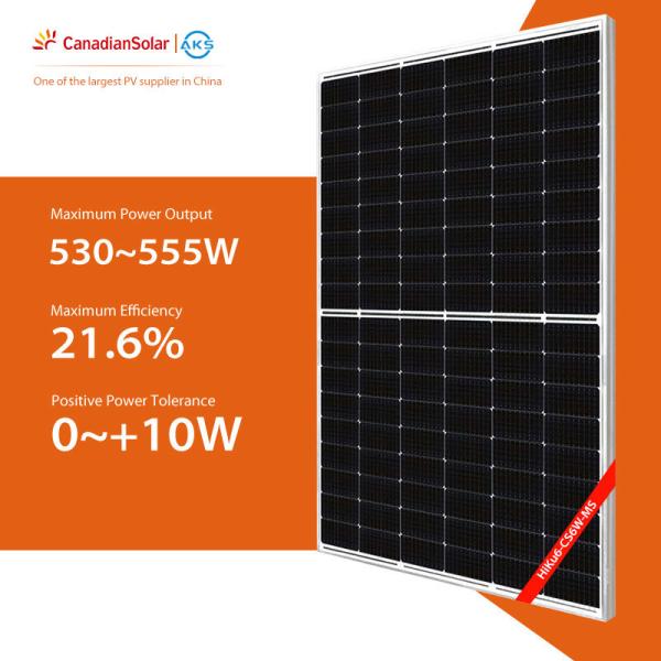 Painel solar Monocrystalline canadense 530W Shingled 535W 540W 545W 550W 555W