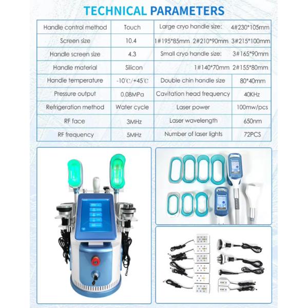 360 Cryo Vacuum RF Lipo Laser 6 en 1 Grasa congelación de pérdida de peso máquina de adelgazamiento corporal
