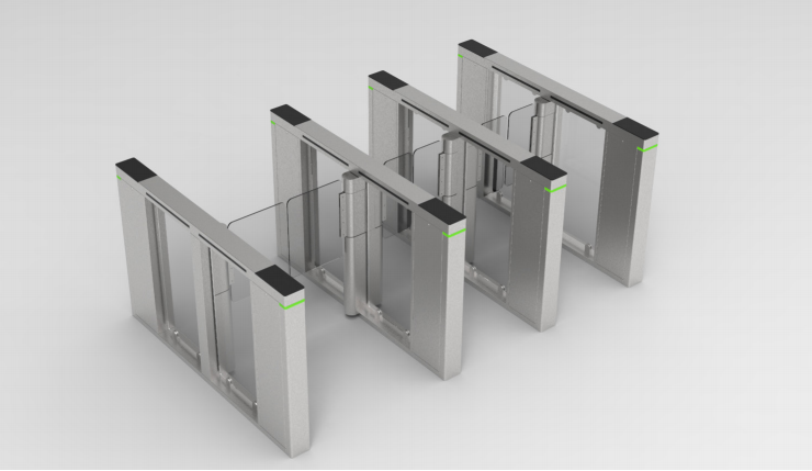 Fast Speed Stainless Steel Swing Barrier Turnstile Gate IP54 Security Turnstile Gate