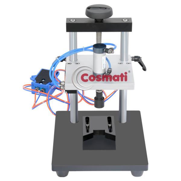 Pneumatic Perfume Collar Cap Press Machine Stainless Steel Table Type Collaring Machine for Glass Plastic Bottle