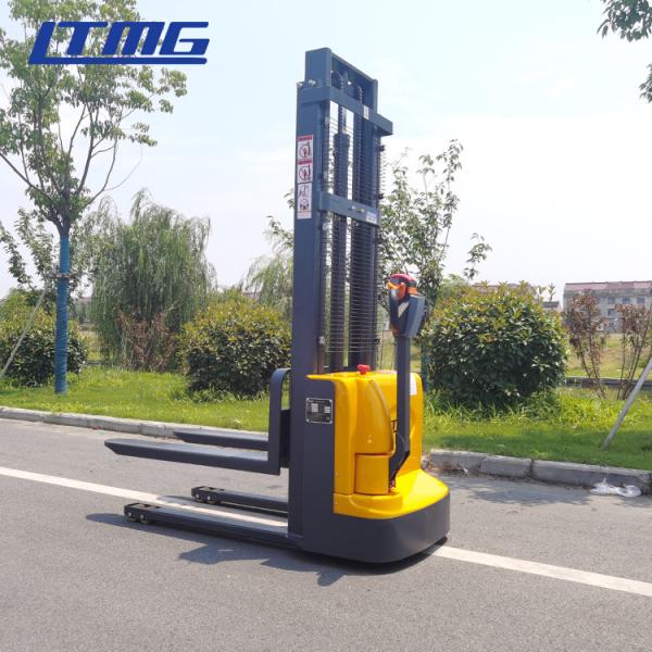 LTMG 1500kg 2000kg stacker semi electric lift forklift pallet stacker warehouse cargo lifting