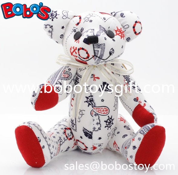 10 Customized Made Stuffed Bear Toys be made in Fashion Printing Fabric