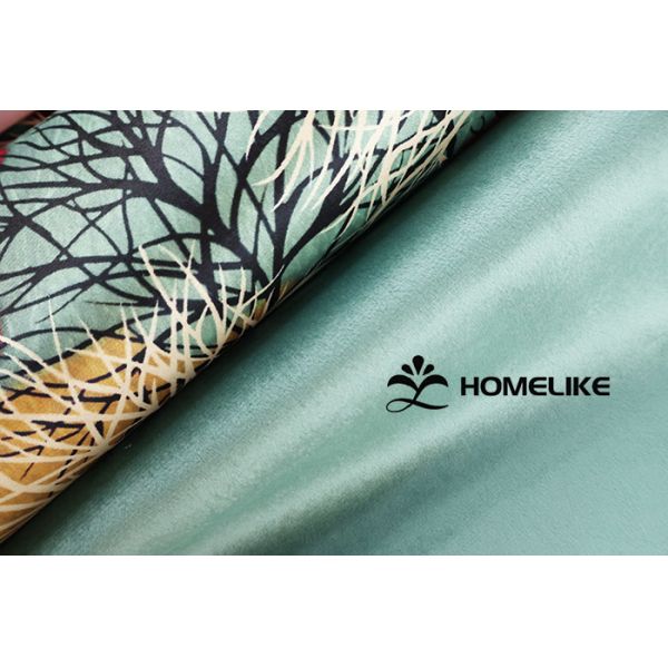 Vacation Rental-style Abstract Trees Printed Velvet for Sofa