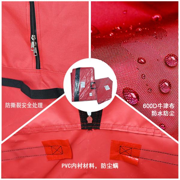 Customized Color Heavy Duty Durable 600d Oxford Dustproof Christmas Tree Storage Bag