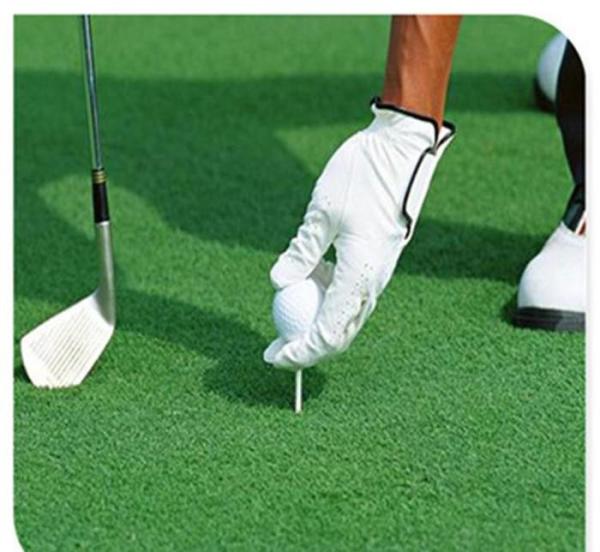 High Density Curly Sports Artificial Grass For Golf Gateball Basketball Two Color
