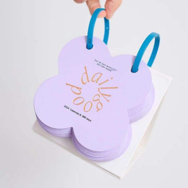 Wholesale Custom Hardcover Creative Flower Mini Cute Small Size Calendars Desktop Desk Gift Promotion Spiral Calendar