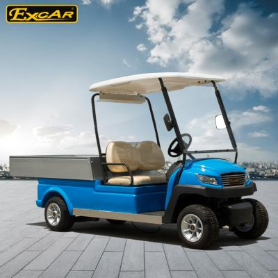 EXCAR Aluminium Blue Electric Utility Carts Electric Food Cart With Trojan Batteries with Customized Cargo Bed