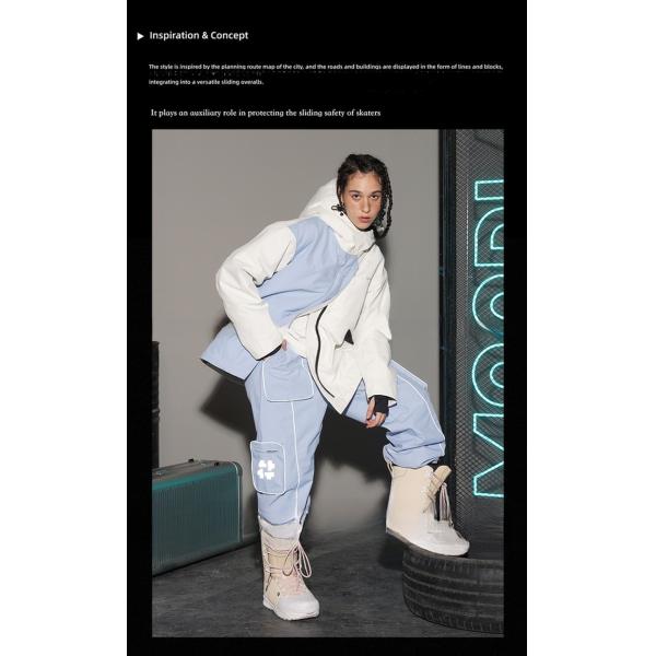 Windstopper Material Professional Ski Pant with Reflective Lines and Windproof Feature