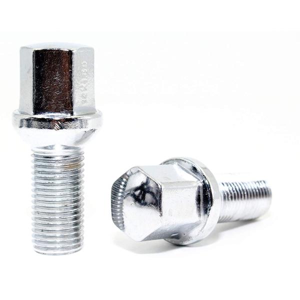 Chrome Surface Treatment Wheel Lock Lug Nut Shank Seat For Mercedes Audi
