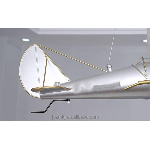 Creative LED Children'S Airplane Light Boy Bedroom Room Personality Smart Cartoon Pendant Light