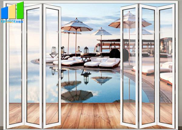 Outdoor Glass Low E Coated Bifold Aluminum Folding Glass Doors