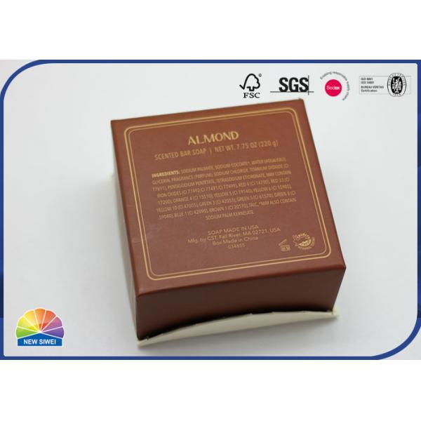 CMYK Brown 1200gsm Paper Gift Lid Box Soap Product jewelry