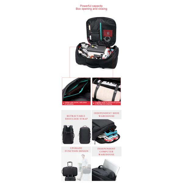 20-35L Waterproof Travel Laptop Backpack With Charger OEM ODM