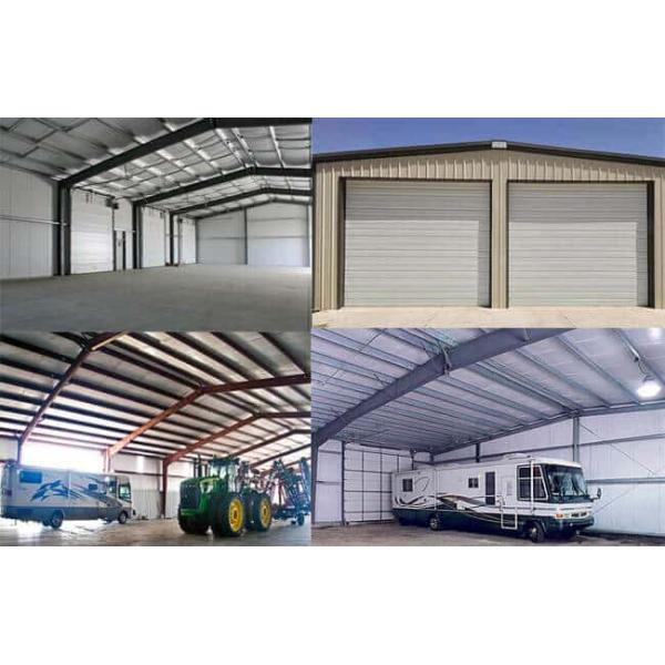 Q355 Q235 Prefab Metal Garage Light Frame Steel Construction