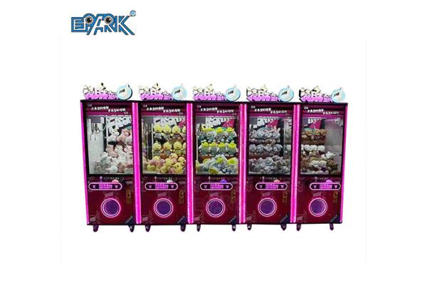 Coin Pusher Prize Vending Game Machine Candy Crane Toy Pink Color Claw Machine