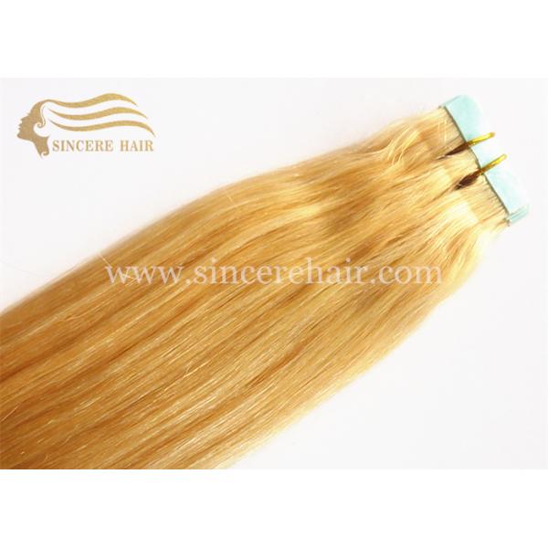 55 CM Straight Remy Single Drawn Double Sided Glue Tape Hair Extensions 2.5 G X 20 PCS for sale