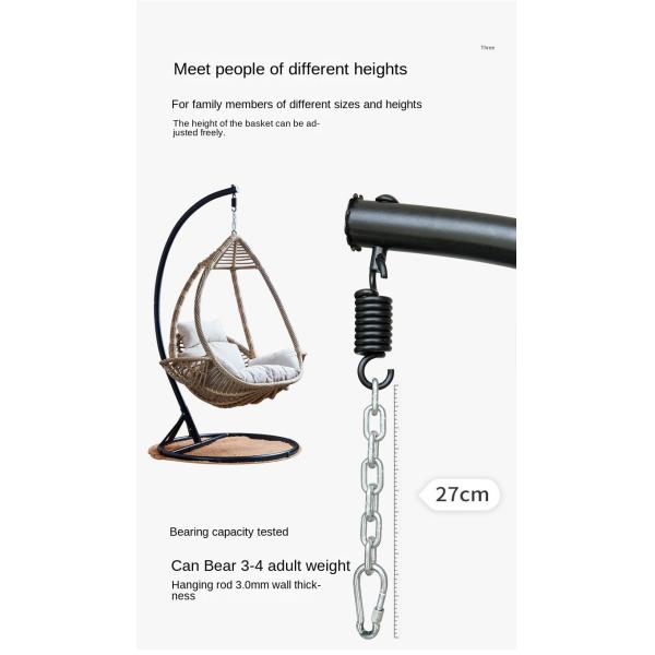 Wholesale Popular Wicker Patio Outdoor Metal Rattan Basket Egg Hanging Chair