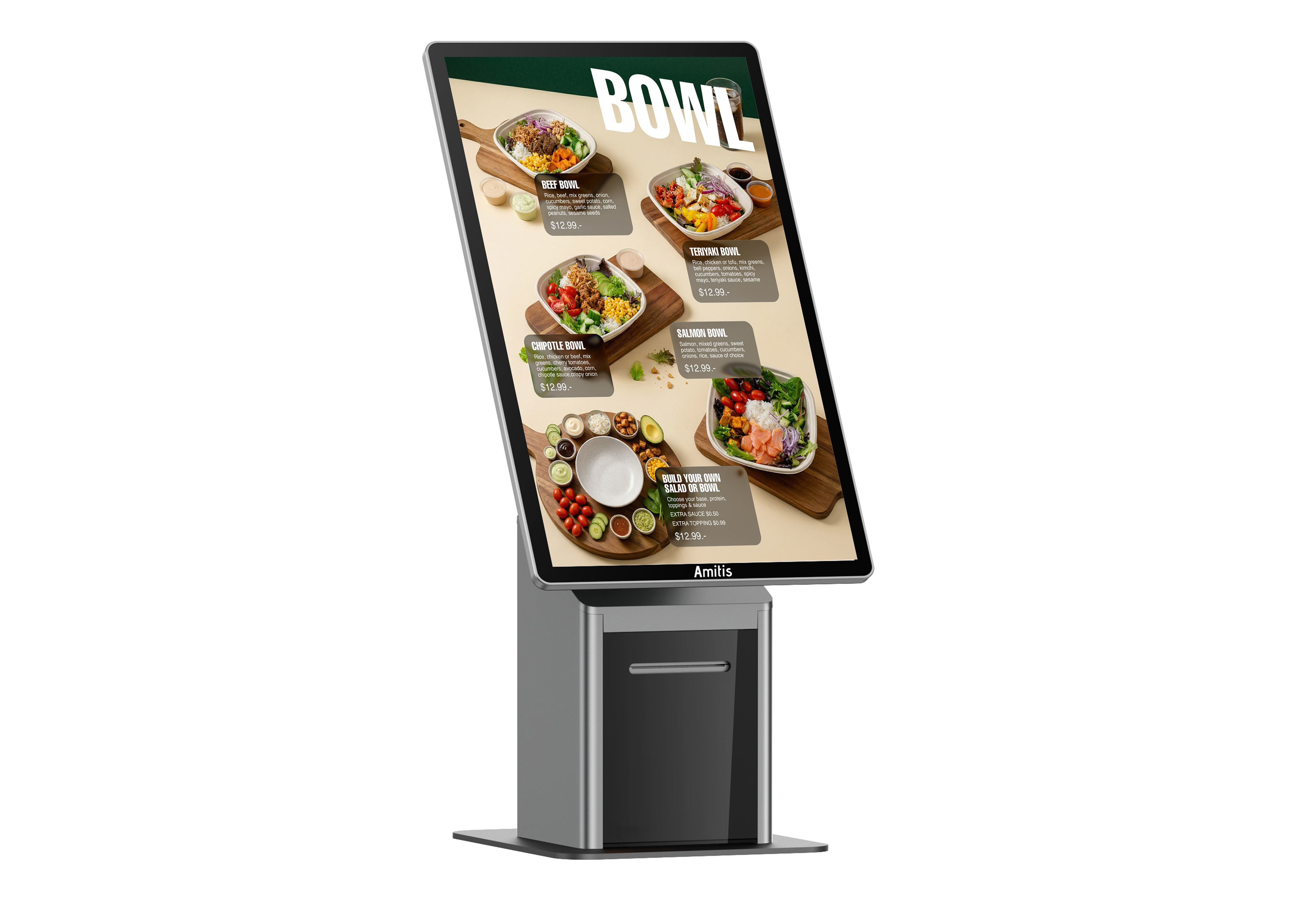 Ergonomic Desktop Self Checkout Solutions 21.5 High Brightness Accessible Kiosk