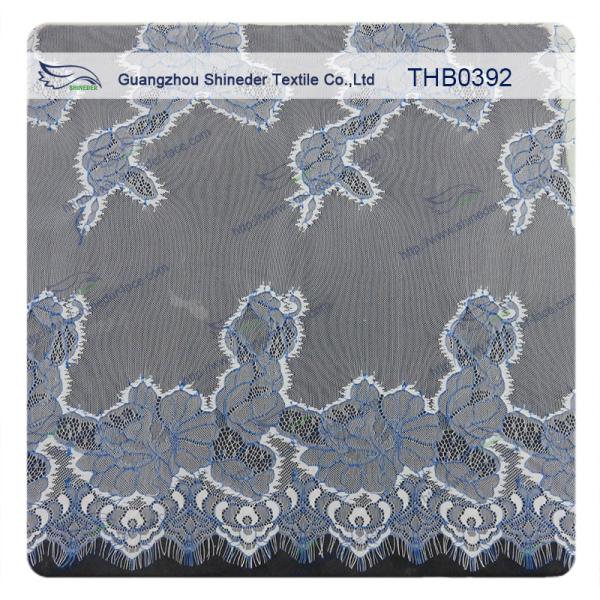 Light Two-tones Colors Polyester & Nylon Chantilly Lace for Wedding & garment dress